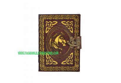 Leather Journal Wholesaler New Beautiful Handmade Cutting Tool Design Horse Style Journal Notebook